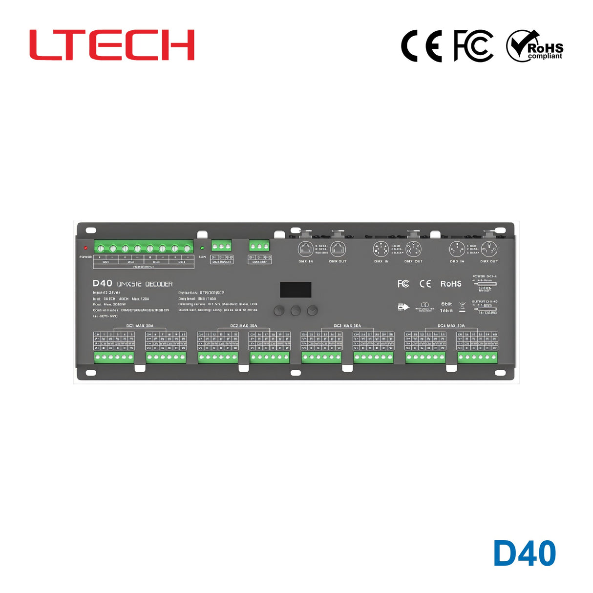 Ltech D40 2880W DMX512 LED Controller