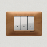 Vimar Plana Wood 3 Gang Switch - Wood Pear Tree - 16A - PHOTO 11