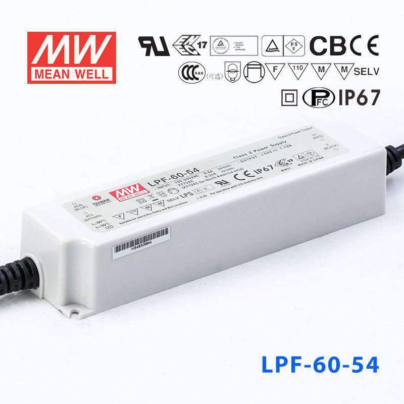 Mean Well LPF-60-54 Power Supply 60W 54V 1.12A