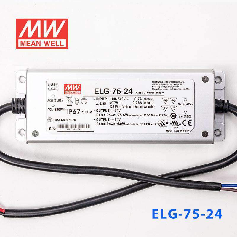 Mean Well S-ELG-75-24 Power Supply 75W 24V with AU/NZ plug 3.15A - PHOTO 2