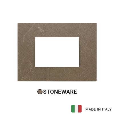Vimar Eikon Exe Plate 3M Marbl Stone Ware Coffee Brown
