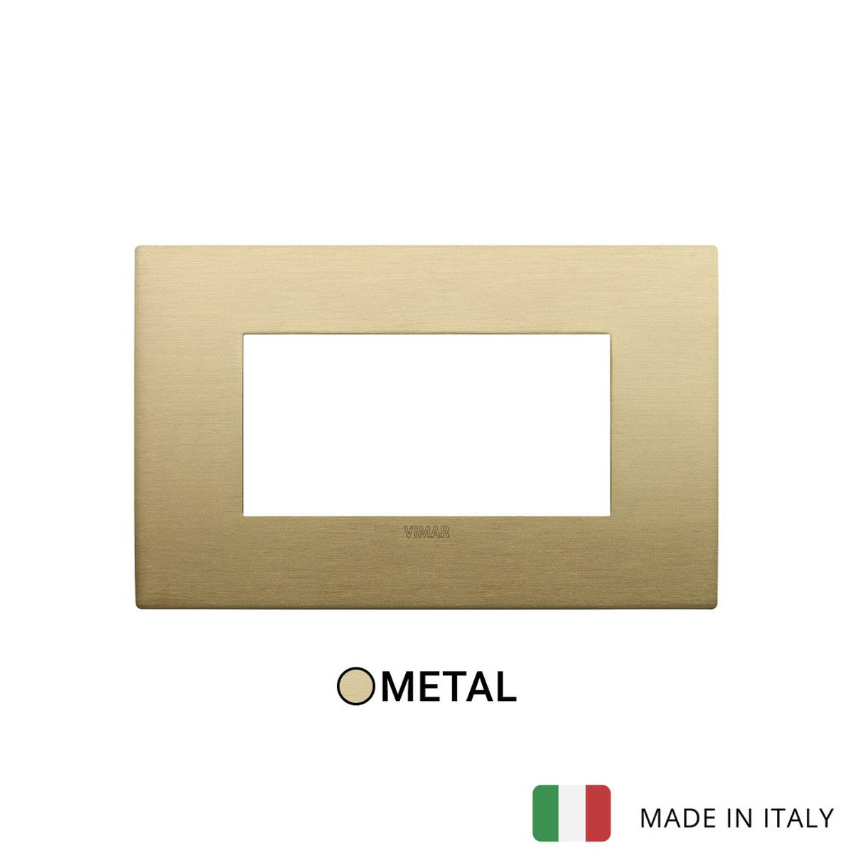 Vimar Arke Classic Plate 4M Metal Brushed Brass