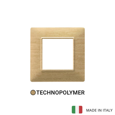 Vimar Plana Plate 2M Technopolymer Ash - Square