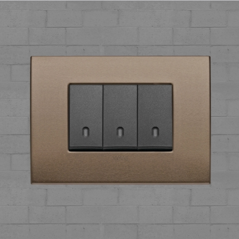 Vimar Arke Metal 3 Gang switch - Dark Bronze - 16A - PHOTO 13