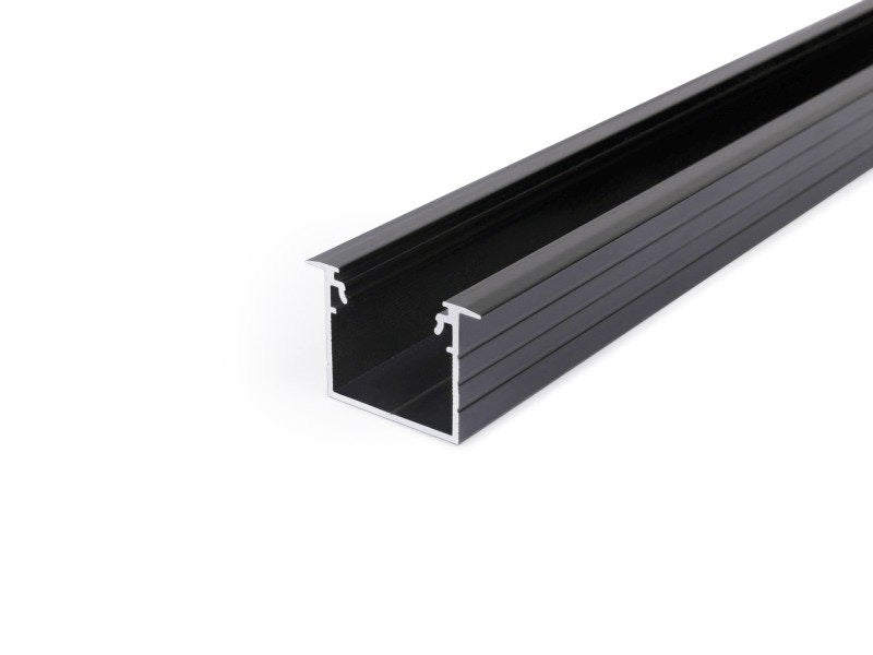 Archilight DECORUS IN LED Extrusion Profile Recessed Profile - 2 Metre - Black