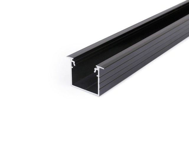 Archilight DECORUS IN LED Extrusion Profile Recessed Profile - 2 Metre - Black