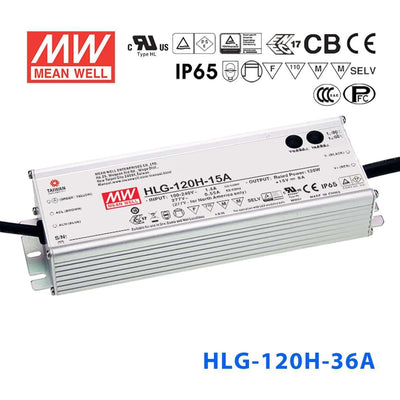 Mean Well HLG-120H-36A Power Supply 120W 36V - Adjustable 3.4A