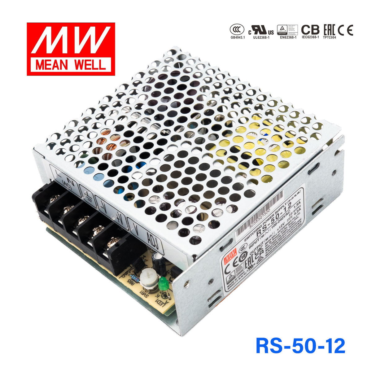 Mean Well RS-50-12 Power Supply 50W 12V 4.2A