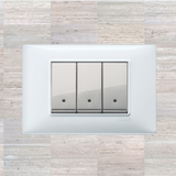 Vimar Plana Plastic 3 Gang Switch - White - 16A - PHOTO 4