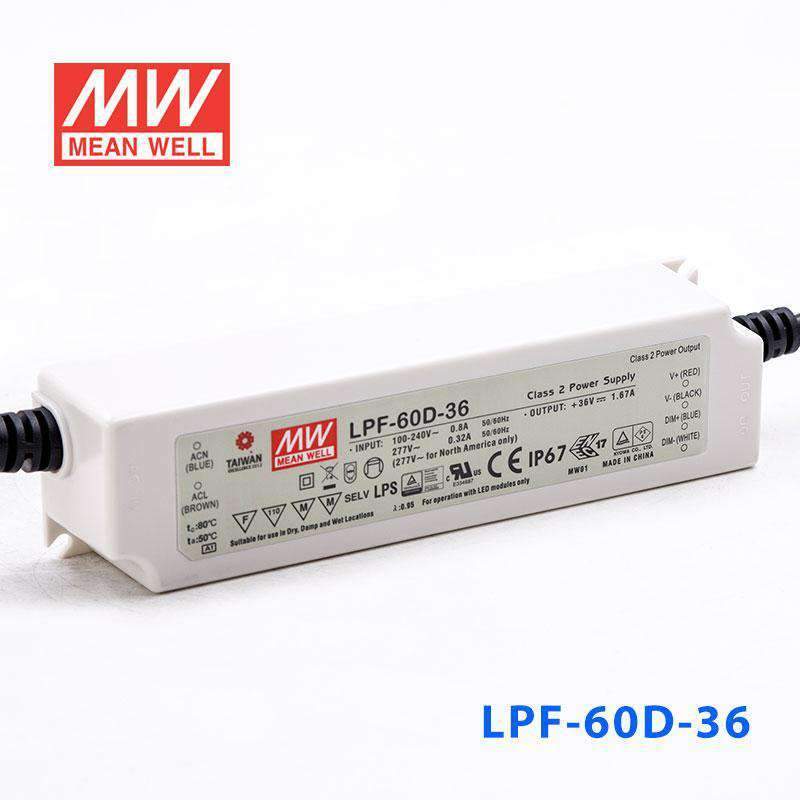 Mean Well LPF-60D-36 Power Supply 60W 36V - Dimmable 1.67A - PHOTO 1