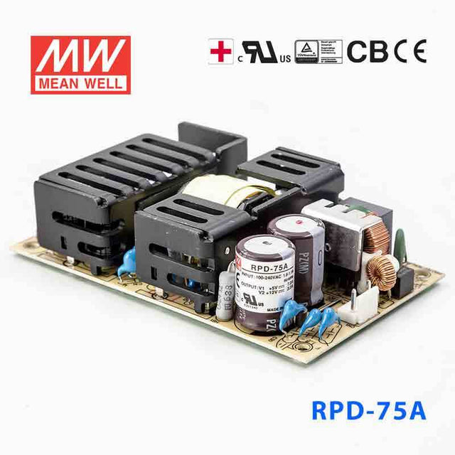 Mean Well RPD-75A Power Supply 75W 5V 12V