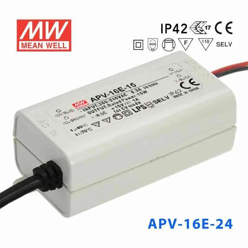 Mean Well APV-16E-24 Power Supply 16W 24V 670mA