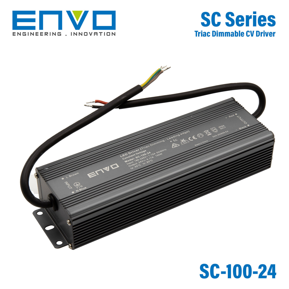Envo SC-100-24 Power Supply 100W 24V - Triac dimmable 4.16A