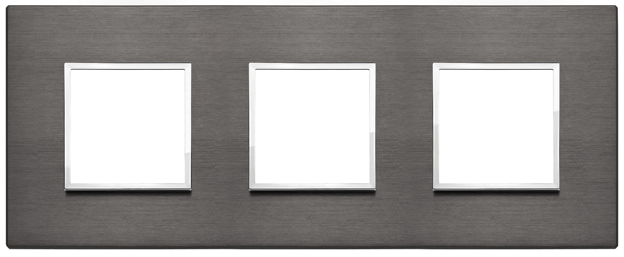 Vimar Eikon Evo Plate 6M (2+2+2) 71MM Aluminium Lava Grey