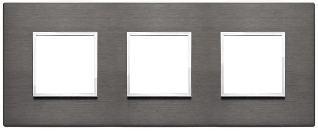 Vimar Eikon Evo Plate 6M (2+2+2) 71MM Aluminium Lava Grey