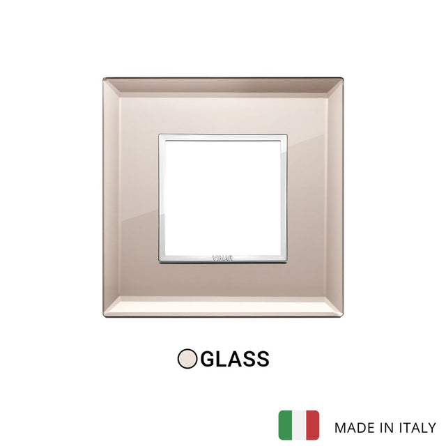 Vimar Eikon Evo Plate 2M Crystal Bronze Mirror - Square