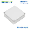 Boxco M-Series 180x180x60mm Plastic Enclosure, IP67, IK08, ABS, Grey Cover, Screw Type