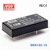 Mean Well DKA15C-15 DC-DC Converter - 15W - 36~72V in ±15V out 500mA