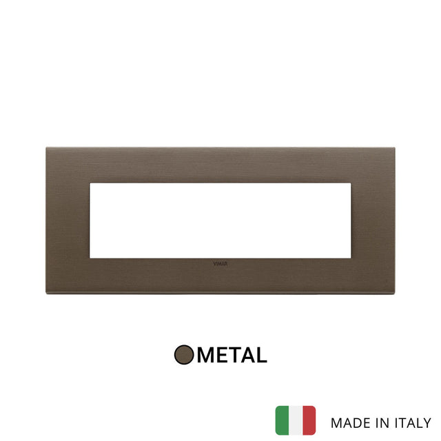 Vimar Eikon Exe Plate 7M Metal Brushed Dark Bronze