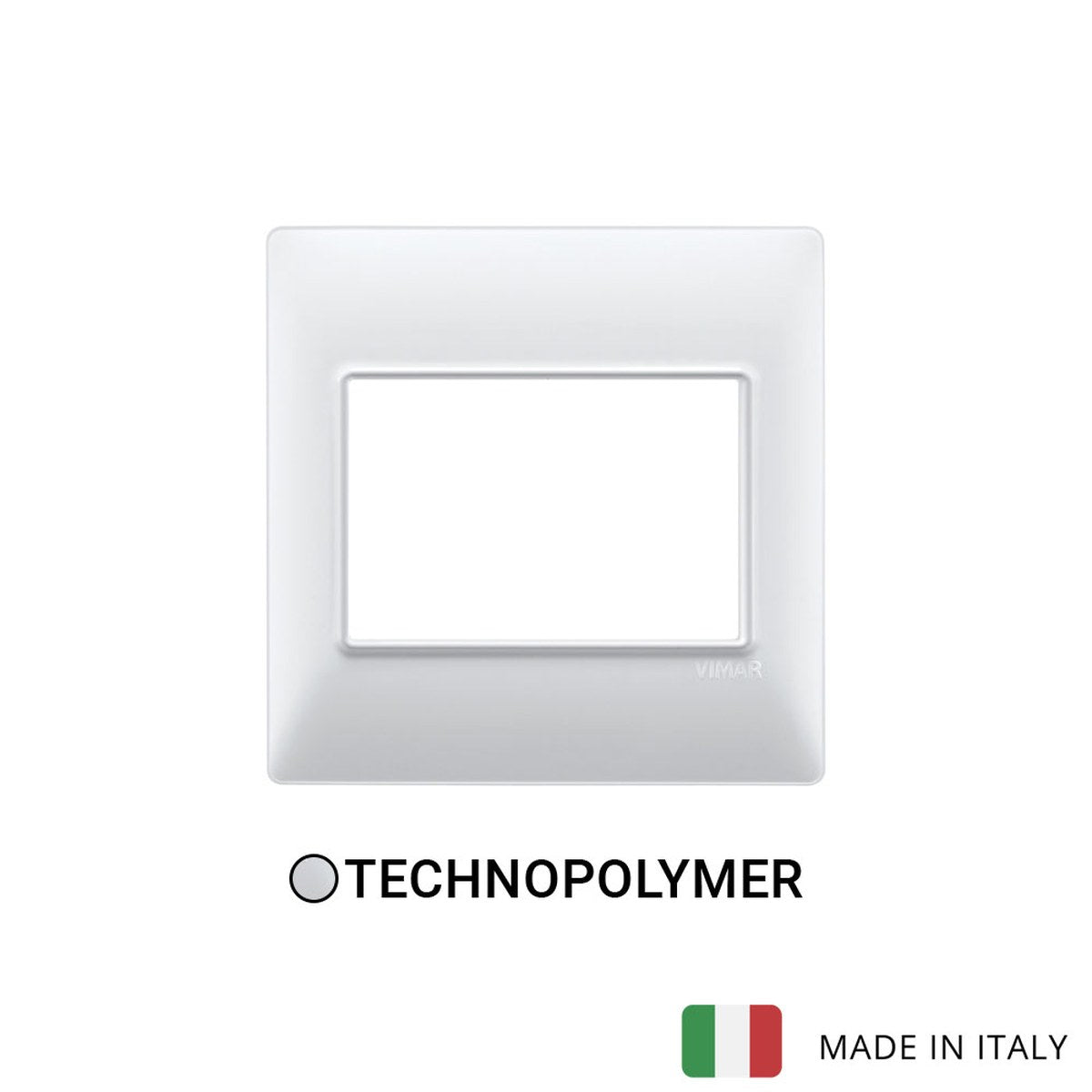 Vimar Plana Plate 3M BS Technopolymer White