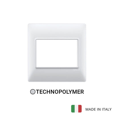 Vimar Plana Plate 3M BS Technopolymer White
