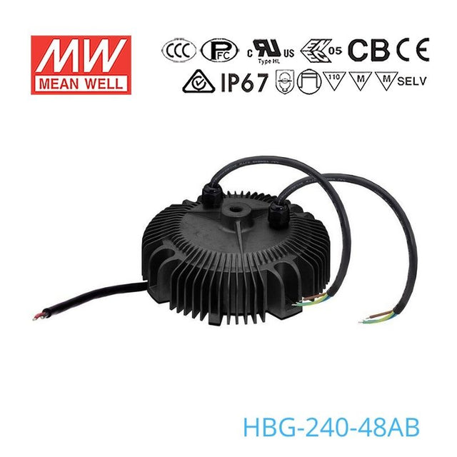 Mean Well HBG-240-48AB Power Supply 240W 48V - Adjustable and Dimmable