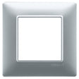 Vimar Plana Plate 2M Technopolymer Matt Silver - Square