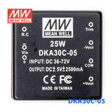 Mean Well DKA30C-05 DC-DC Converter - 25W - 36~72V in ±5V out 2.5A - PHOTO 2