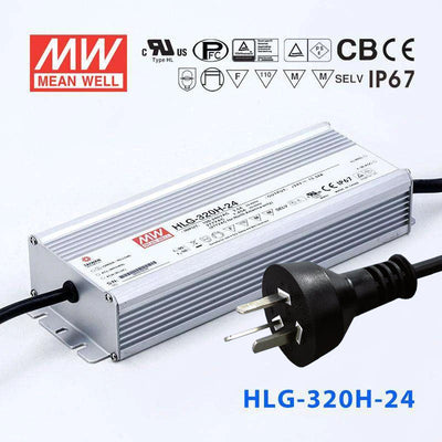 Mean Well S-HLG-320H-24 Power Supply 320W 24V with AU/NZ plug 13.34A