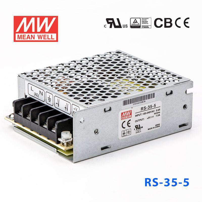 Mean Well RS-35-5 Power Supply 35W 5V 7A
