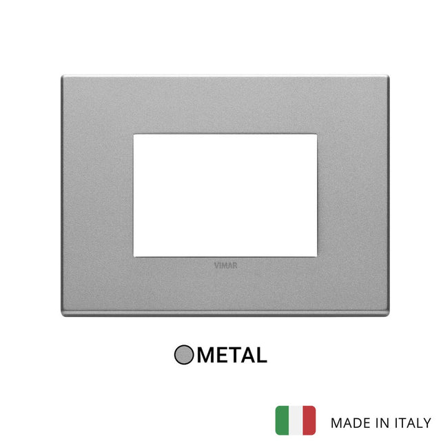 Vimar Eikon Exe Plate 3M Metal Silver