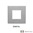 Vimar Eikon Exe Plate 2M Metal Silver - Square
