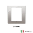 Vimar Eikon Exe Plate 8M Metal Black Chrome