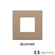 Vimar Eikon Plate 2M Leather Savannah Beige - Square