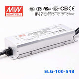 Mean Well ELG-100-54B Power Supply 96.12W 54V - Dimmable 1.78A