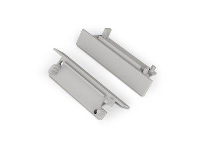 Archilight End Cap for Pateo Quarter Oval Shape - Without Wiring Holes - Silver