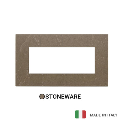 Vimar Eikon Exe Plate 5M Marbl Stoneware Coffee Brown