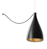 Pablo Pendant Swell XL String Single Narrow Black / Brass