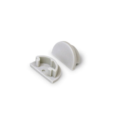 Archilight End Cap for ARCUS - Without Wiring Hole - For Oval Diffuser - Grey