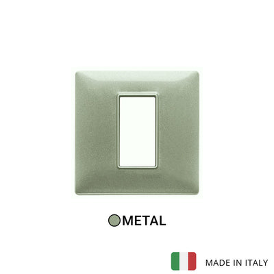 Vimar Plana Plate 1M Metal Metallized Green