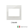 Vimar Eikon Exe Plate 3M Glass Milky White