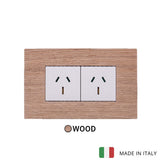 Vimar Eikon Wood 2 Socket - Oak - 15A