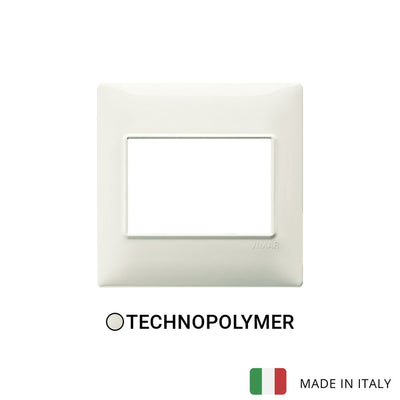Vimar Plana Plate 3M BS Technopolymer Ivory