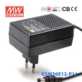 Mean Well GSM36E12-P1J Power Supply 36W12V 3A