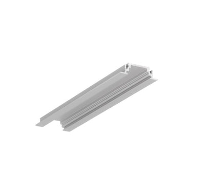 Archilight TALEA LED Extrusion Profile Groove U Shape - 2 Metre - No Diffuser - Silver