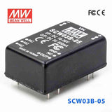 Mean Well SCW03B-05 DC-DC Converter - 3W 18~36V DC in 5V out 600mA