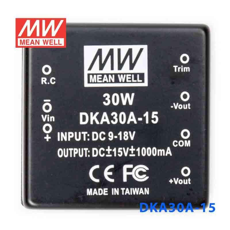 Mean Well DKA30A-15 DC-DC Converter - 30W - 9~18V in ±15V out 1A - PHOTO 2