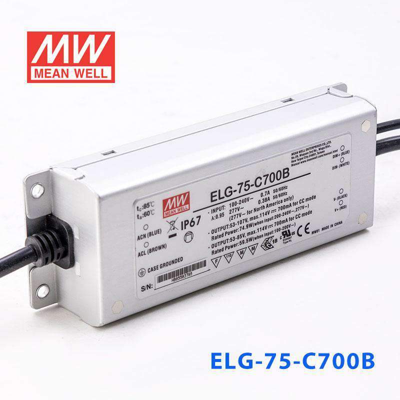 Mean Well ELG-75-C700B Power Supply 75W 700mA - Dimmable - PHOTO 1