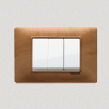 Vimar Plana Wood 3 Gang Switch - Wood Pear Tree - 16A - PHOTO 3