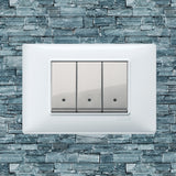 Vimar Plana Plastic 3 Gang Switch - White - 16A - PHOTO 18